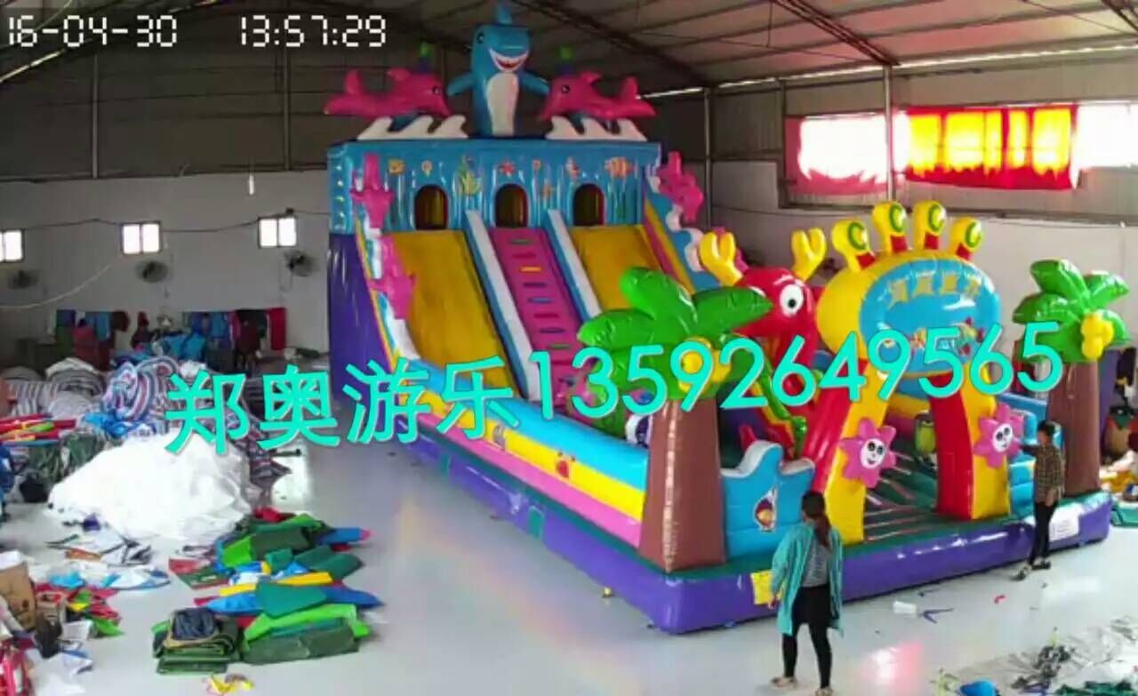 郑奥游乐厂家热销充气城堡蹦蹦床大型充气玩具儿童充气滑梯
