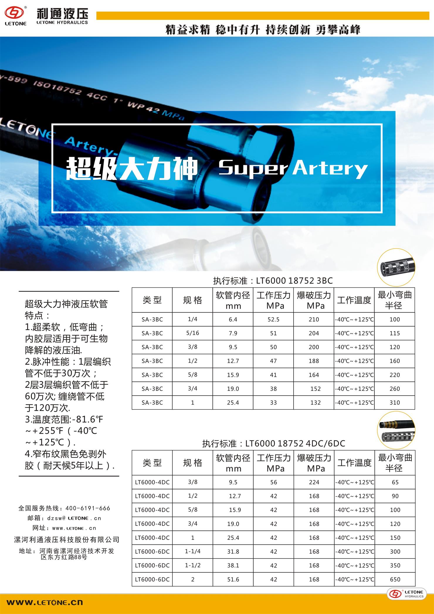 超级大力神系列LT6000 3C钢丝编织橡胶软管