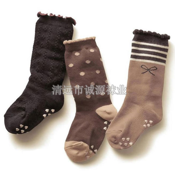 广东袜子厂贴牌防滑儿童袜 中大童袜 地板袜
