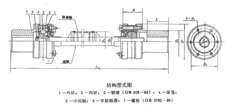 江苏孚克制造球笼式同步万向联轴器