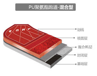 专为广西地区学校定做塑胶跑道 混合型跑道等 康奇体育厂家