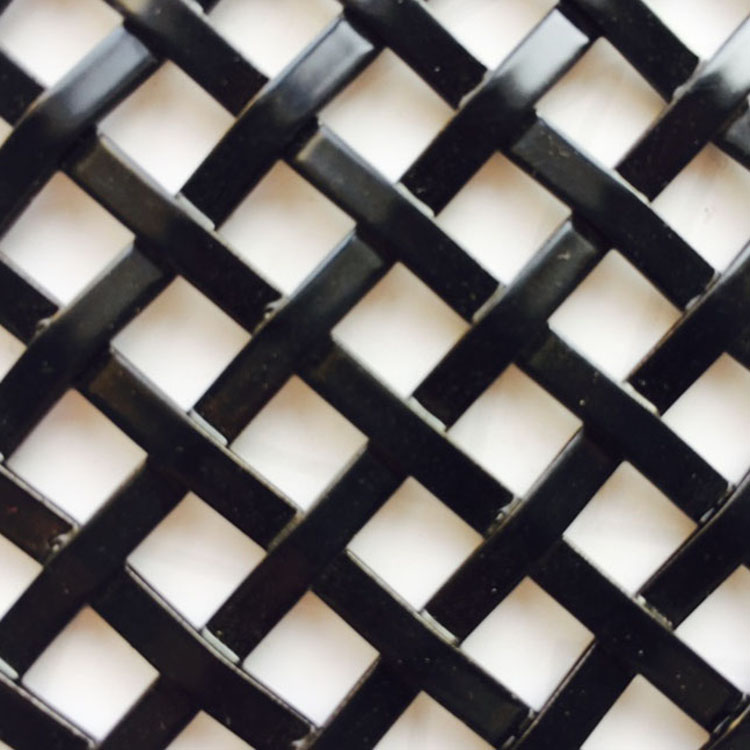 硕隆供应XY-1510黑色铁丝轧花装饰网 菱形编织网