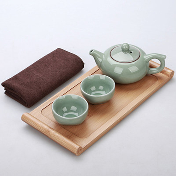 LOGO定制青瓷茶具 泡茶壶茶杯子茶盘整套玻璃功夫茶具