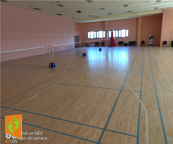 鹤岗篮球木地板生产厂家  羽毛球场木地板  欧氏地板