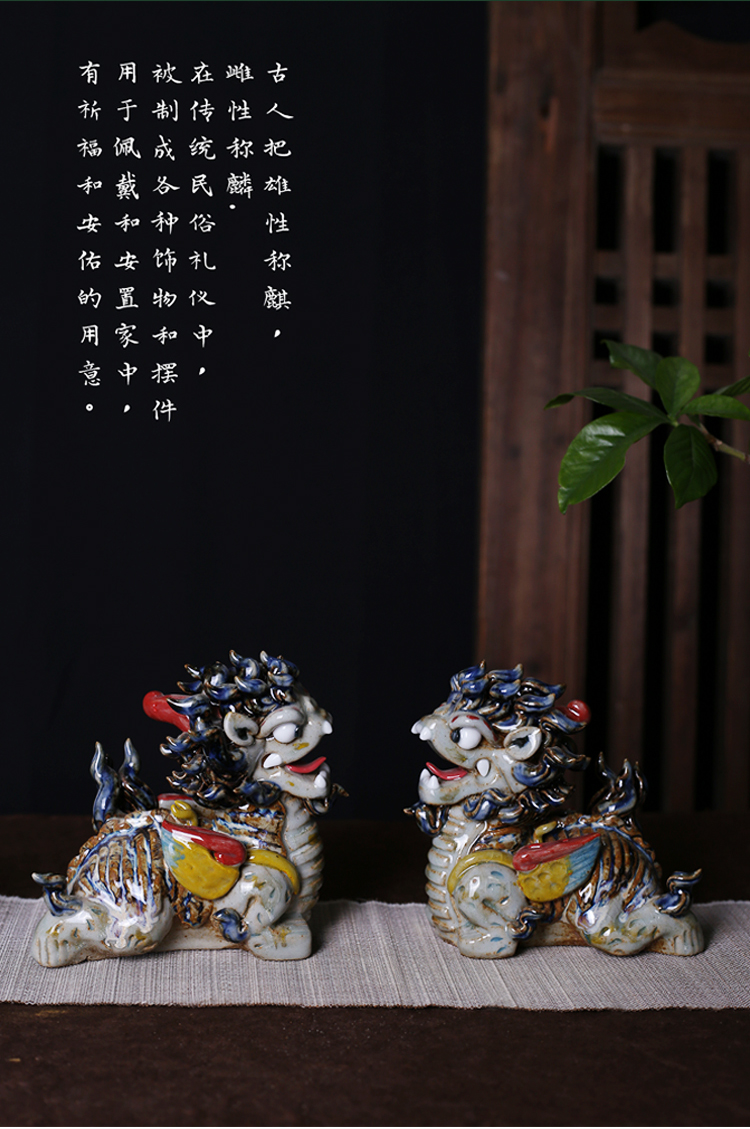 景德镇中式现代摆台陶瓷貔貅雕塑摆件装饰工艺品