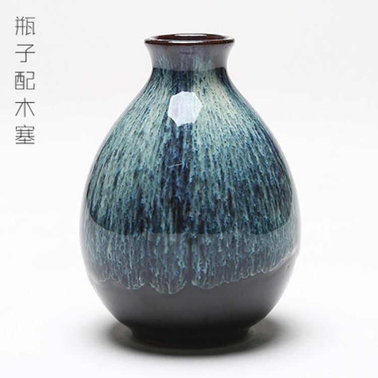 陶瓷酒坛日式和风土陶窑变色釉可定制小酒瓶子酒壶配木塞