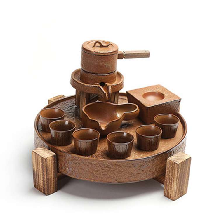 创意家用茶具套装 创意陶瓷茶壶茶盘 半自动懒人泡茶器