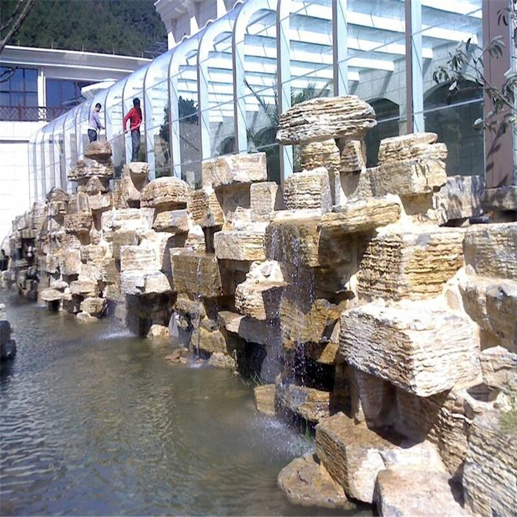 邯郸吸水石假山制作 假山喷泉喷头 假山园林景观设计